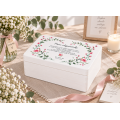 Personalizowane pudełko na Dzień Nauczyciela z nadrukiem UV 30x20x13,5 cm - białe