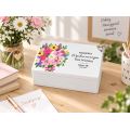 Personalizowane pudełko na Dzień Nauczyciela z nadrukiem UV 30x20x13,5 cm - białe