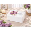 Personalizowane pudełko na Dzień Nauczyciela z nadrukiem UV 30x20x13,5 cm - białe