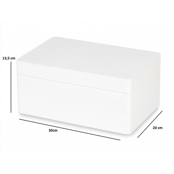 Personalizowane pudełko na Dzień Nauczyciela z nadrukiem UV 30x20x13,5 cm - białe