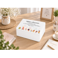 Personalizowane pudełko na Dzień Nauczyciela z nadrukiem UV 30x20x13,5 cm - białe