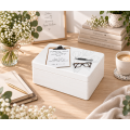 Personalizowane pudełko na Dzień Nauczyciela z nadrukiem UV 30x20x13,5 cm - białe