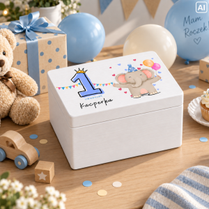 Personalizowana skrzynka dla dziecka na urodziny 40x30x23 cm