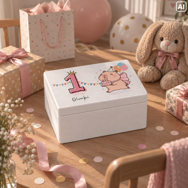 Personalizowana skrzynka dla dziecka na urodziny 40x30x23 cm