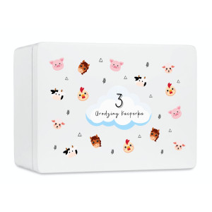 Personalizowana skrzynka dla dziecka na urodziny 40x30x23 cm
