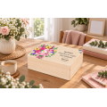 Personalizowane pudełko na Dzień Nauczyciela z nadrukiem UV 40x30x13,5 cm - naturalny