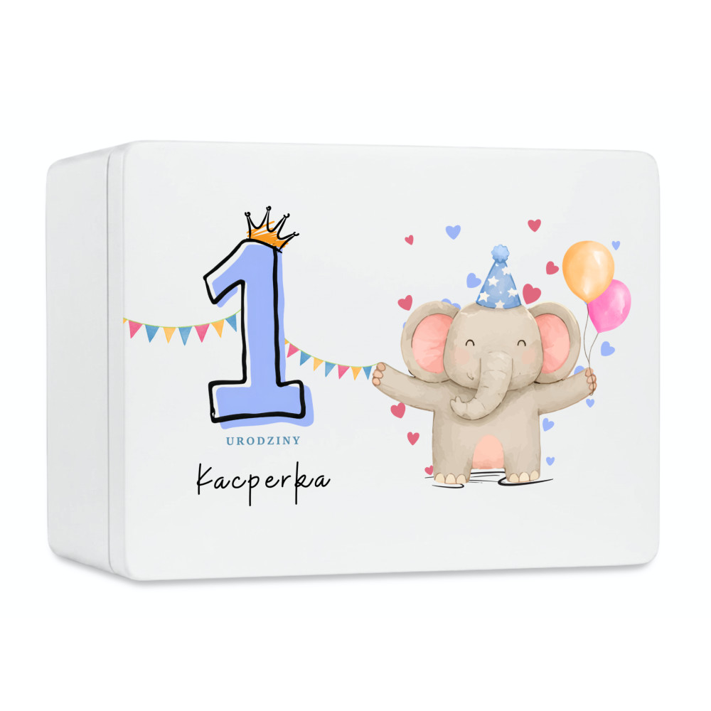 Personalizowana skrzynka dla dziecka na urodziny 40x30x13,5 cm