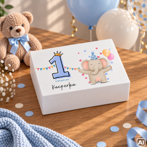 Personalizowana skrzynka dla dziecka na urodziny 40x30x13,5 cm