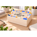 Personalizowane pudełko na Dzień Nauczyciela z nadrukiem UV 40x30x13,5 cm - naturalne