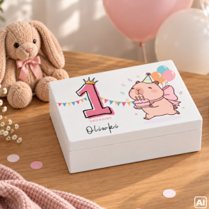 Personalizowana skrzynka dla dziecka na urodziny 40x30x13,5 cm
