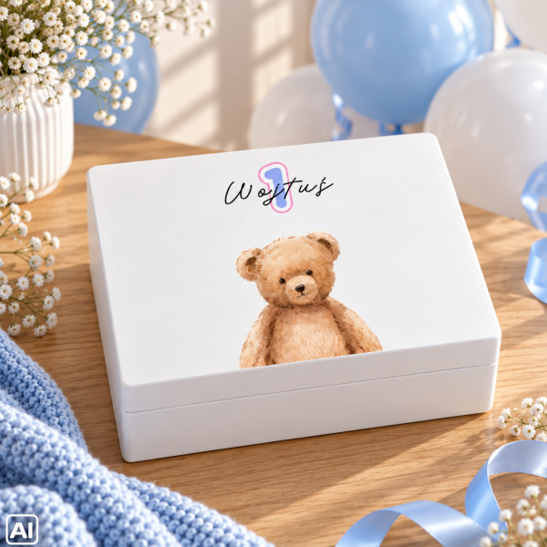 Personalizowana skrzynka dla dziecka na urodziny 40x30x13,5 cm