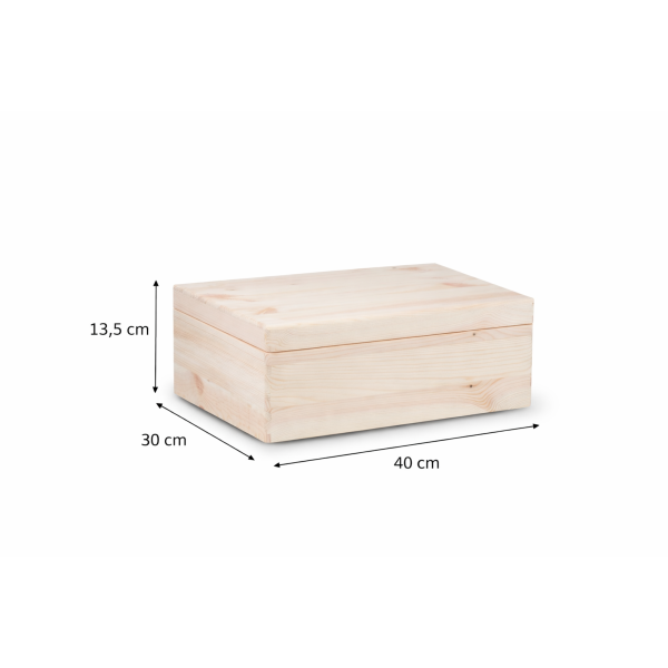 Personalizowane pudełko na Dzień Nauczyciela z nadrukiem UV 40x30x13,5 cm - naturalne
