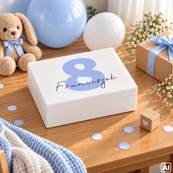 Personalizowana skrzynka dla dziecka na urodziny 40x30x13,5 cm