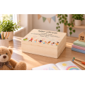 Personalizowane pudełko na Dzień Nauczyciela z nadrukiem UV 40x30x13,5 cm - naturalne