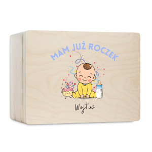 Personalizowana skrzynka dla dziecka na urodziny 20x15x10 cm