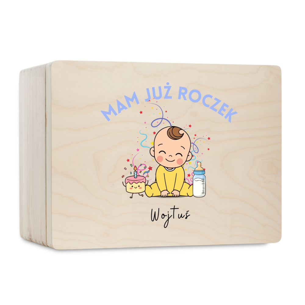 Personalizowana skrzynka dla dziecka na urodziny 20x15x10 cm