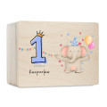 Personalizowana skrzynka dla dziecka na urodziny 30x20x13,5 cm