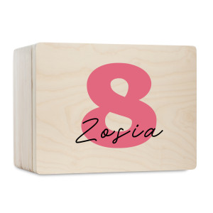 Personalizowana skrzynka dla dziecka na urodziny 40x30x23 cm