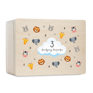 Personalizowana skrzynka dla dziecka na urodziny 40x30x23 cm