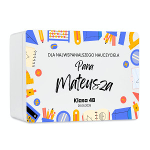 Personalizowane pudełko na Dzień Nauczyciela z nadrukiem UV 40x30x23 cm