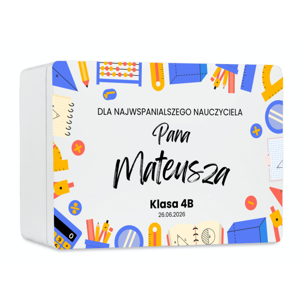 Personalizowane pudełko na Dzień Nauczyciela z nadrukiem UV 40x30x23 cm