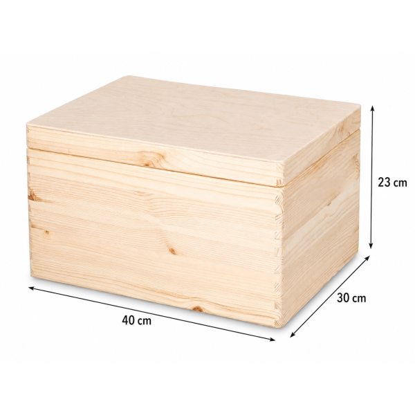 Personalizowane pudełko na Dzień Nauczyciela z nadrukiem UV 40x30x23 cm - naturalny