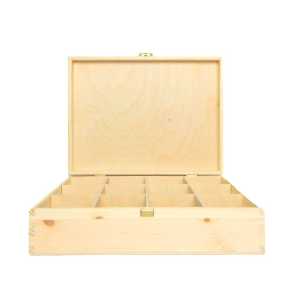 Herbaciarka drewniana 29,5x22,5x8 cm