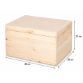 Personalizowane pudełko na Dzień Nauczyciela z nadrukiem UV 40x30x23 cm - naturalny