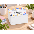 Personalizowane pudełko na Dzień Nauczyciela z nadrukiem UV 40x30x23 cm - biały