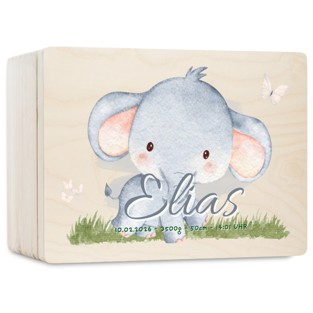 Personalizowane pudełko wspomnień dla dziecka 30x20x13,5 cm bez uchwytów– nadruk UV
