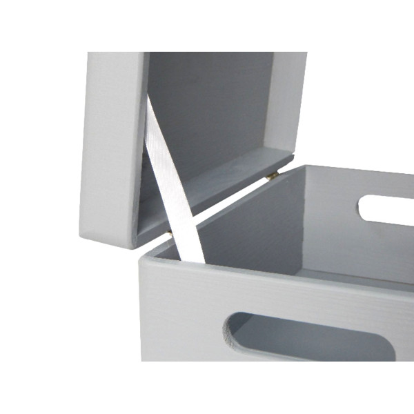 Skrzynka drewniana z deklem 30x20x13,5 cmSilver grey Skrzynka drewniana z deklem 30x20x13,5 cmSilver grey