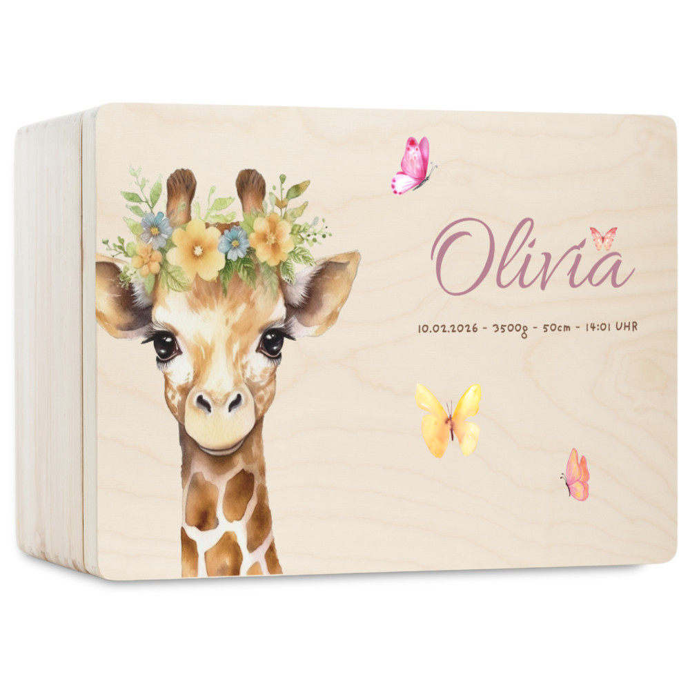 Personalizowane pudełko wspomnień dla dziecka 30x20x13,5 cm bez uchwytów– nadruk UV