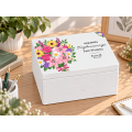 Personalizowane pudełko na Dzień Nauczyciela z nadrukiem UV 40x30x23 cm - biały