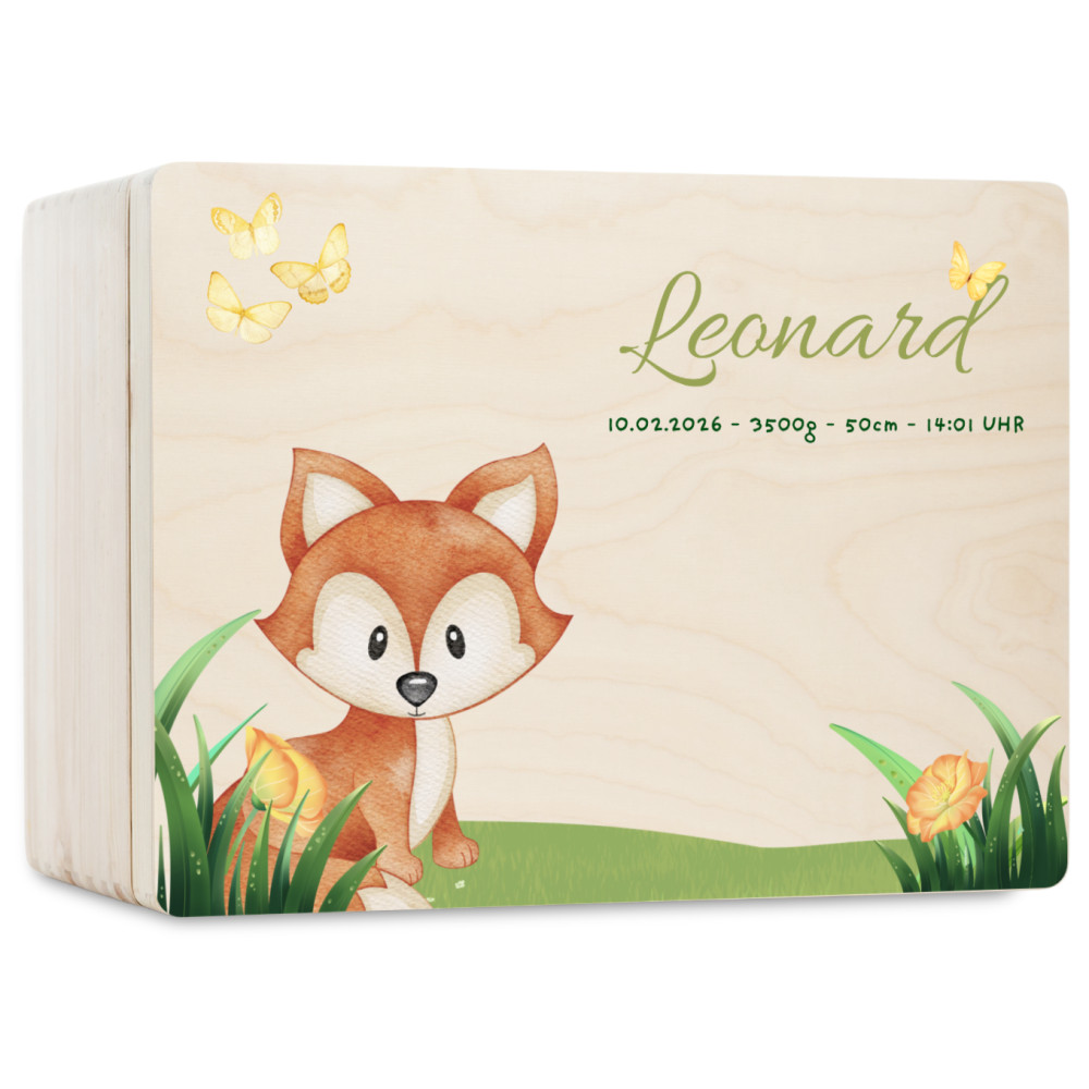 Personalizowane pudełko wspomnień dla dziecka 30x20x13,5 cm bez uchwytów– nadruk UV