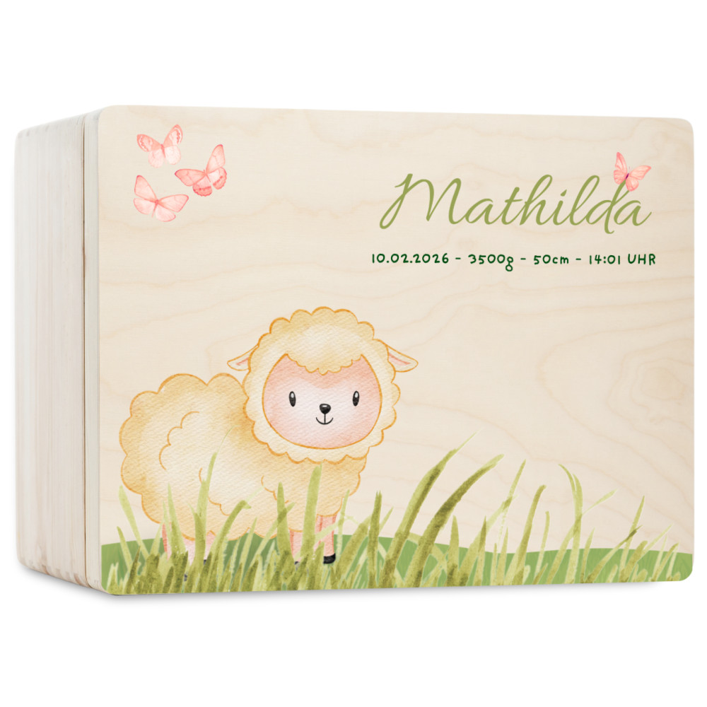 Personalizowane pudełko wspomnień dla dziecka 30x20x13,5 cm bez uchwytów– nadruk UV