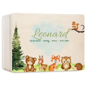 Personalizowane pudełko wspomnień dla dziecka 30x20x13,5 cm bez uchwytów– nadruk UV