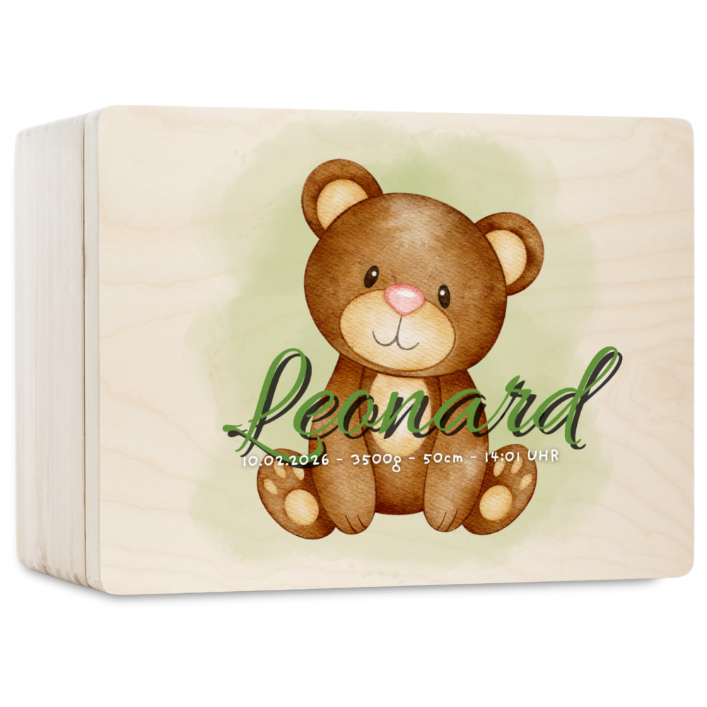 Personalizowane pudełko wspomnień dla dziecka 30x20x13,5 cm bez uchwytów– nadruk UV