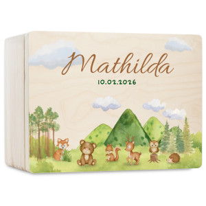 Personalizowane pudełko wspomnień dla dziecka 30x20x13,5 cm bez uchwytów– nadruk UV