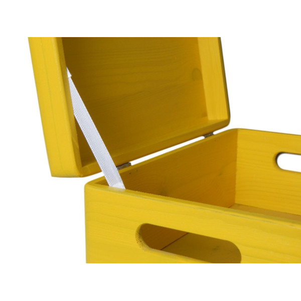 Skrzynka drewniana z deklem 40x30x13,5cm Signal yellow Skrzynka drewniana z deklem 40x30x13,5cm Signal yellow