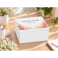 Personalizowane pudełko na Dzień Nauczyciela z nadrukiem UV 40x30x23 cm - biały
