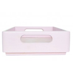 Skrzynka drewniana 30x20x7 cm Ligth pink