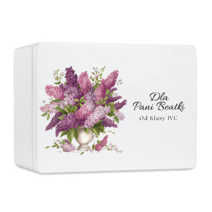 Personalizowane pudełko na Dzień Nauczyciela z nadrukiem UV 40x30x23 cm - biały