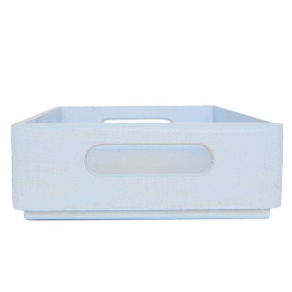 Skrzynka drewniana 30x20x7 cm Pastel blue