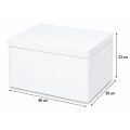 Personalizowane pudełko na Dzień Nauczyciela z nadrukiem UV 40x30x23 cm - biały