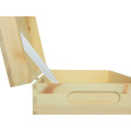 Skrzynka drewniana z deklem 37x28x18cm Signal white