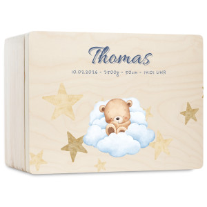 Personalizowane pudełko wspomnień dla dziecka 40x30x13,5 cm – nadruk UV