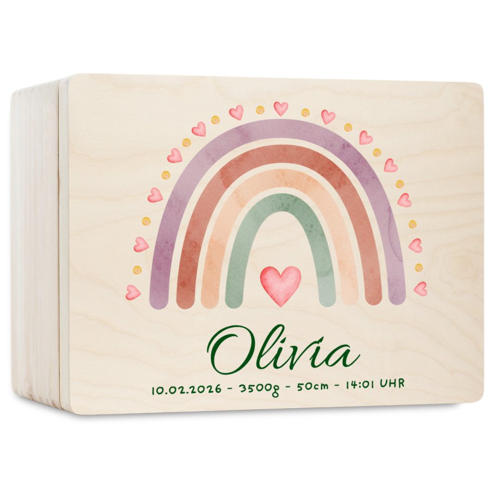 Personalizowane pudełko wspomnień dla dziecka 40x30x13,5 cm – nadruk UV