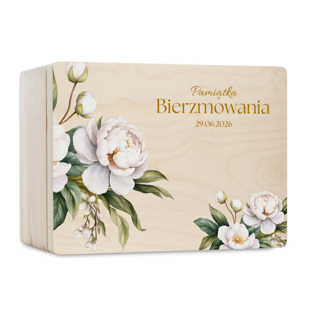Personalizowane pudełko prezentowe na Bierzmowanie 30x20x13,5 cm