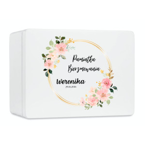 Personalizowane pudełko prezentowe na Bierzmowanie 30x20x13,5 cm białe