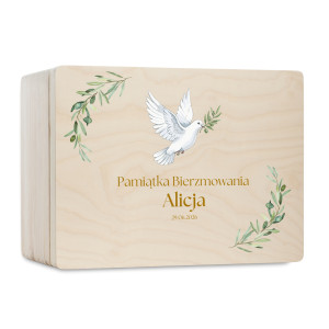 Personalizowane pudełko prezentowe na Bierzmowanie 20x15x10 cm